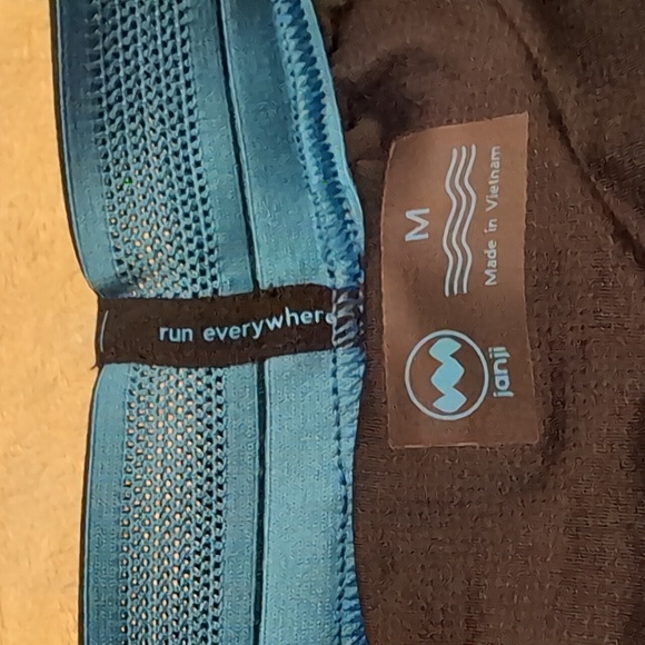 Janji Lightweight Teal and Black Running Shorts - Picture 2 of 4